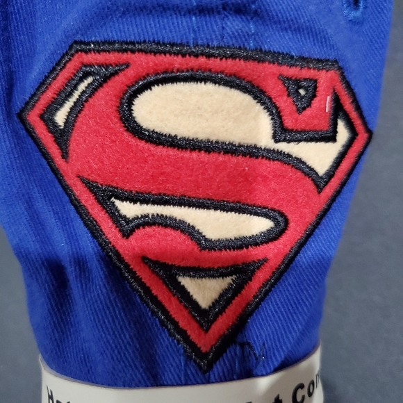 Superman T-Shirt & Hat Baseball Cap NEW Old Stock Size LARGE D C COMICS Blue Red - Picture 2 of 7